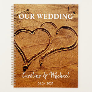 Deux coeurs dans sable plage personnelle Mariage