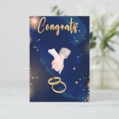 Deux coeurs deviennent une seule carte de mariage  (Debout devant)