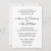 Deux Coeurs Élégant Faire-part de mariage Script (Devant)
