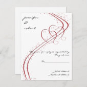 Deux coeurs en une seule carte de réponse (Devant / Derrière)