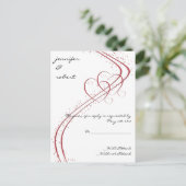 Deux coeurs en une seule carte de réponse (Debout devant)