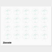 Deux Coeurs entrelacés - Sticker rond Mariage (Feuille)