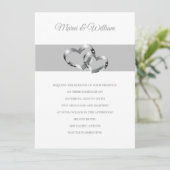 Deux coeurs Faire-part de mariage (Debout devant)
