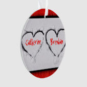 Deux Coeurs Fraîche Blanche Neige Rouge Métal ondu (devant)