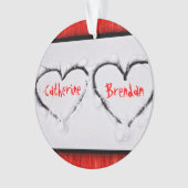 Deux Coeurs Fraîche Blanche Neige Rouge Métal ondu (devant)