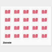 DEUX COEURS KNIT Stickers Carré (Feuille)