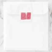 DEUX COEURS KNIT Stickers Carré (Sac)