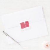 DEUX COEURS KNIT Stickers Carré (Enveloppe)