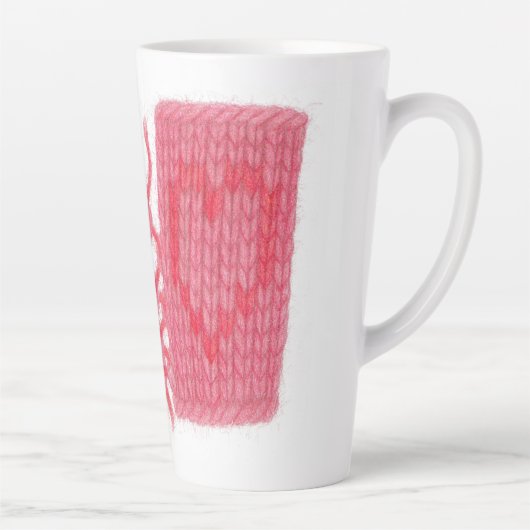 DEUX COEURS KNIT Tall Latte Mug (Droite)