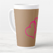 Deux coeurs Latte Mug (Angle gauche)