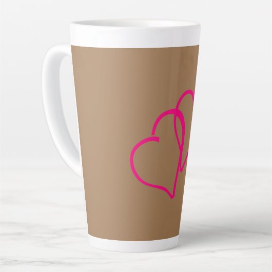 Deux coeurs Latte Mug (Angle gauche)