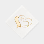 Deux Coeurs Or Fancy Mariage Monogramme (Droite)