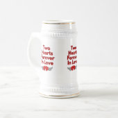 Deux Coeurs Pour Toujours Dans L'Amour Stein Mug (Devant gauche)
