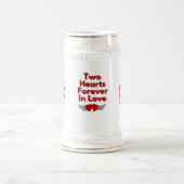 Deux Coeurs Pour Toujours Dans L'Amour Stein Mug (Centre)