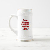 Deux Coeurs Pour Toujours Dans L'Amour Stein Mug (Gauche)