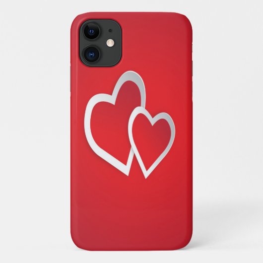 Deux Coeurs rouges iPhone / coque ipad (Dos)
