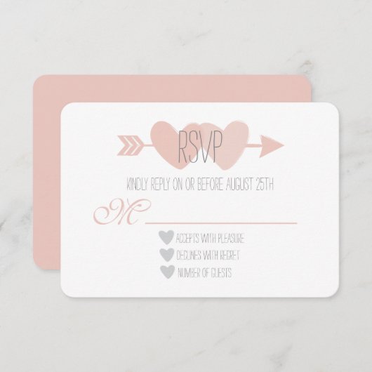 Deux coeurs RSVP (Devant / Derrière)