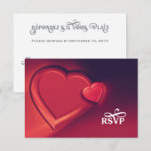 Deux coeurs RSVP (Version 4) (Devant / Derrière)