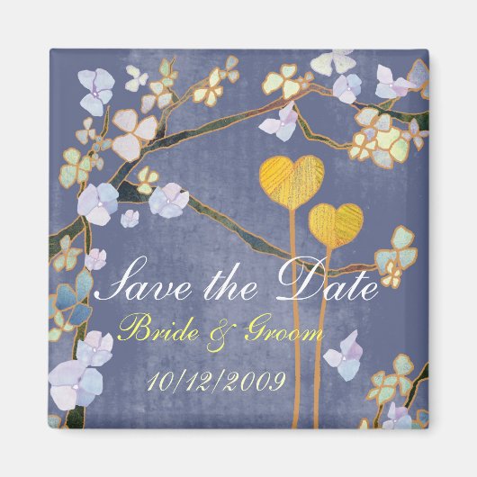 Deux coeurs sauvez la date Mariage Magnet (Devant)