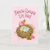 Deux Coeurs Un Nid - Twee harten één nest Frans Kaart (Voorkant)