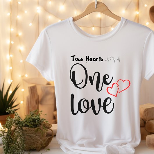 Deux Coeurs Un T-shirts d'amour, Couples Tee - shi