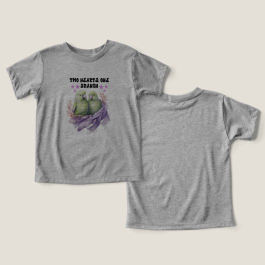 Deux+Coeurs+Une+Branche+Toddler+Tee (Design Recto & Verso)