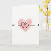 Deux cœurs une carte d'amour (Fleur jaune)