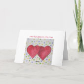 Deux coeurs une carte de voeux d'amour (Dos)