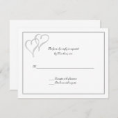 Deux Coeurs Une Love Cartes RSVP (Devant / Derrière)