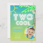 Deux Cool 2e anniversaire avec invitation photo (Devant)