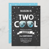 Deux Cool anniversaire invitation garçon 2e annive (Devant / Derrière)
