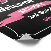 Deux Cool Chalkboard 2e Affiche de bienvenue d'ann (Coin)