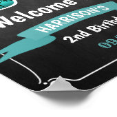 Deux Cool Chalkboard Boys 2e Affiche de bienvenue  (Coin)