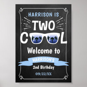 Deux Cool Chalkboard Boys 2e Affiche de bienvenue