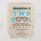 Deux Cool Invitations pour le 2e anniversaire (Devant / Derrière)