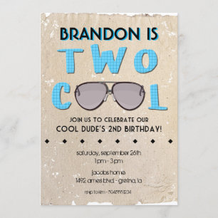 Deux Cool Invitations pour le 2e anniversaire