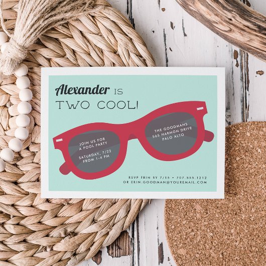 Deux Cool | Summer Sunnies Anniversaire Invitation