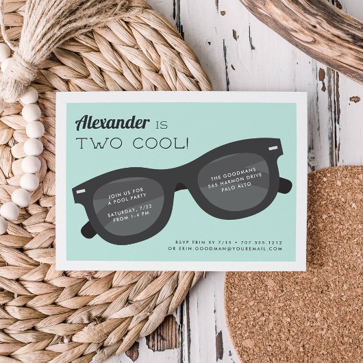 Deux Cool | Summer Sunnies Anniversaire Invitation