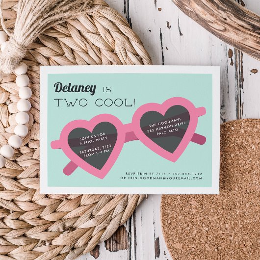 Deux Cool | Summer Sunnies Anniversaire Invitation