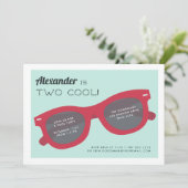 Deux Cool | Summer Sunnies Anniversaire Invitation (Debout devant)