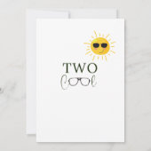 Deux Cool Sunglass fille 2e Invitation anniversair (Dos)