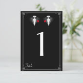 Deux costumes avec numéro de table de mariage gay  (Debout devant)