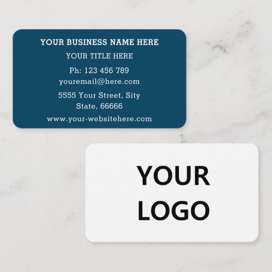 Deux couleurs Cartes de visite avec logo - Choisir (Devant / Derrière)