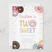 Deux couleurs douces Donut Invitations d'anniversa (Devant)
