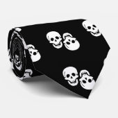 Deux crânes à grains pirate Cravate (Roulé)