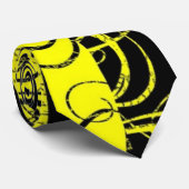 Deux cravate noire jaune ton (Roulé)