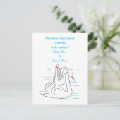 Deux cygnes noirs Dessiner Mariage Inviter Cartes (Debout devant)