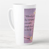 Deux Daisies Matthieu 6:27 Latte Mug (Angle gauche)