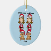 Deux Dames Avec Deux Chiens Ornement De Noël (Droite)
