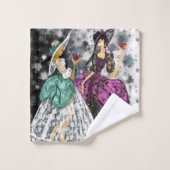 Deux Dames en Dentelle Serviettes de bain (Gant de toilette)